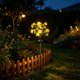 thumbnail image 5 of Lámpara solar de rododendro con pétalos de seda realistas | Decoración floral con energía solar, encendido y apagado automático | Adorno conmemorativo para jardín, tumba o patio, 5 of 7