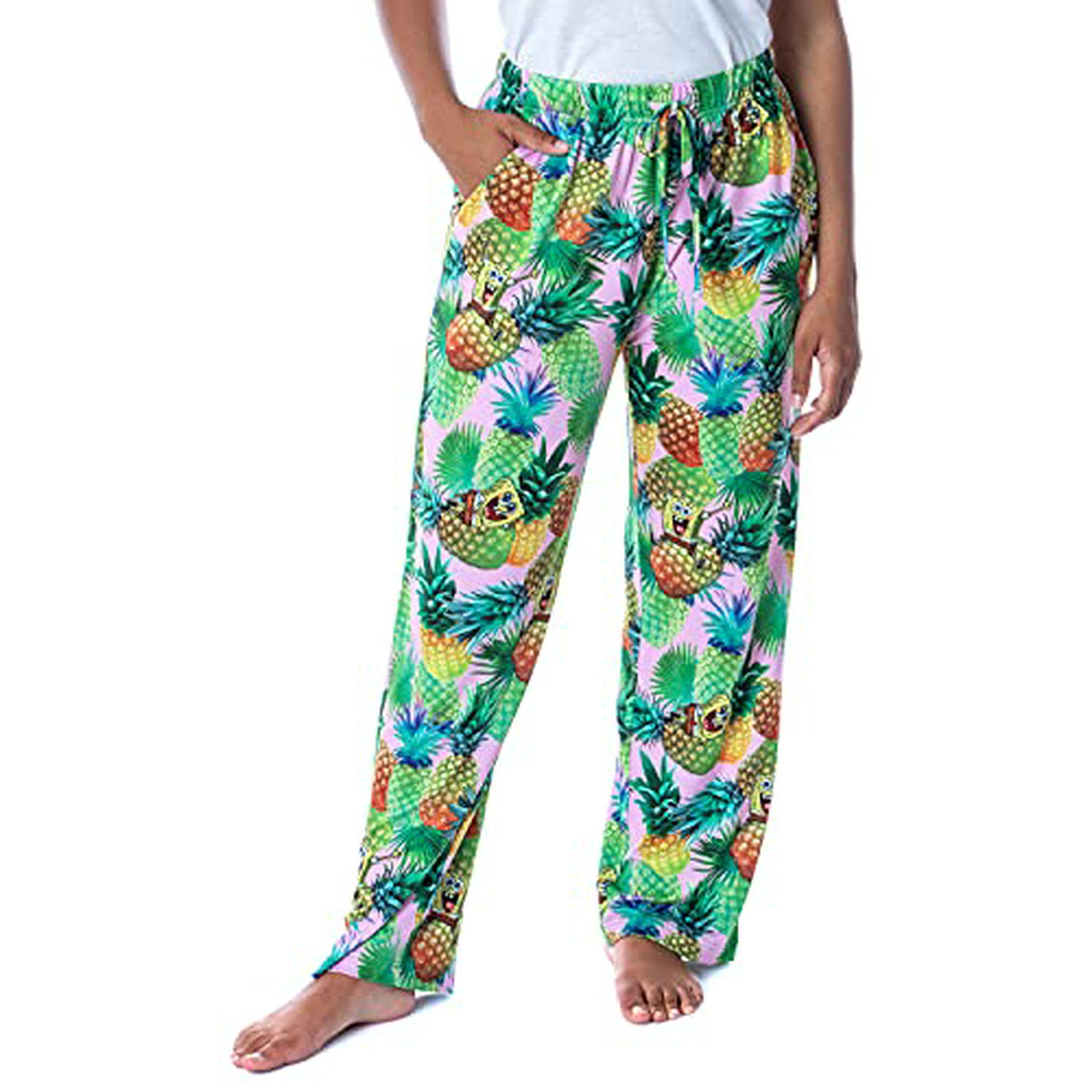 Intimo Nickelodeon Womens Spongebob Squarepants Pineapples Sleep Pajama Pants Xxl Pink Pink