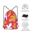 thumbnail image 5 of XMXT Waterproof Gym Bag, Red Abstract Cartoon Leaves Drawstring Backpack for Men, s, 5 of 8