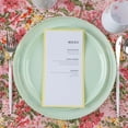 thumbnail image 3 of EcoQuality 6.3" inch Round Green Disposable Plastic Plates - Heavy Duty Small Disposable Charger Dessert Plate Weddings, Serveware, China Like Salad Party Plates (40 Pack), 3 of 4