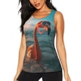 thumbnail image 1 of Balery Swimming Goggled Flamingo Camiseta sin mangas estampada ligera para mujer, tops de entrenamiento sin mangas, camisetas de yoga transpirables de secado rápido.-XX-Large, 1 of 7