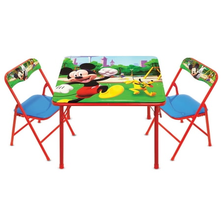 Disney Mickey Mouse Erasable Activity Table and Chairs Playset