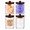 Brown, variant on HBlife 4 Pack Qtip Holder Dispenser with Bamboo Lids - Clear Plastic Apothecary Jar for Makeup Storage - Bathroom Set