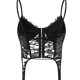 thumbnail image 3 of Moda sexy encaje halter halter espalda descubierta cruzado halter corto irregular caliente chicas camiseta interior top chambray camiseta interior, 3 of 5