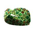 thumbnail image 2 of St. Patrick's Day Wide Headband for Women Top Knotted Headwrap Non Slip, Soft Elastic Stretchy Head band with Green Lucky Leaf Beer and Bowler Hat Exercise Hair Accessories for Party Gifts, 2 of 2