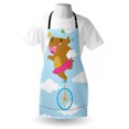 thumbnail image 4 of Circus Apron, Happy Balerina Hippo Juggling on Tightrope with Wheel Stunt Performance Cartoon, Unisex Kitchen Bib with Adjustable Neck for Cooking Gardening, Adult Size, Multicolor, by Ambesonne, 4 of 4