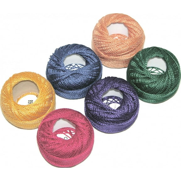 Presencia Finca Perle Cotton Size #8 Thread Sampler Pack for Sashiko, Embroidery, and Quilting (Jewel)