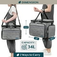 thumbnail image 5 of PAVILIA Large Knitting Yarn Storage Bag Crochet Organizer for Knitter, Grey, 5 of 7