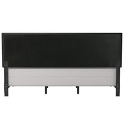 Willow Nailhead Trim Upholstered King Bed, Black Faux Leather