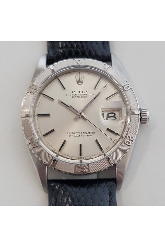 Pre-Owned Rolex Oyster 1625 Datejust Turn-O-Graph 18k SS Mens 36mm 1960s Automatic RA669