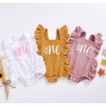 thumbnail image 1 of Baby Girls Summer Fashion Sunflower Printed Jumpsuits Newborn Ruffles Sleeveless Open Crotch Romper, 1 of 3