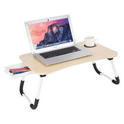 Laptop Desk for Bed,Lap Desks Bed Trays for Eating and Laptops Stand Lap Table, Adjustable Computer Tray for Bed, Foldable Bed Desk for Laptop and Writing for Couch Floor (Khaki)