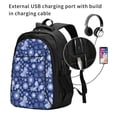 thumbnail image 2 of Fotbe Beautiful Snowflake Butterfly Mochila con Estampado y Puerto USB para Hombre y Mujer, Mochila Antirrobo, Mochila de Viaje, Mochila Escolar, Mochila Universitaria, 2 of 7