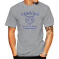 thumbnail image 3 of 539 Camiseta de manga corta para hombre de la escuela secundaria Hawkins, camiseta de cuello redondo, disfraz divertido, camiseta divertida de Stranger Tv Show Things, serigrafía personalizada, 3 of 4