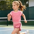 thumbnail image 5 of kmaduk Girls Clothes Color Block Sleeveless Tank Top with Shorts 2PCS Summer Outfits Pink,Size 7-8 Years, 5 of 6