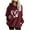 01-Wine, variant on Women's Sherpa Sweatshirts Velvet Lined Warm Soft Long Sleeve Hoodies Fleece Cute Print Loose Comfortable Sweatshirt Army Green L