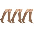 thumbnail image 3 of 3Pairs Women’s Sheer Knee Massage Socks with Reinforced Toe and Base Stay up Band (Bronze), 3 of 8
