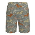thumbnail image 6 of Kdxio Dachshund Dog Bird Pattern Mens Casual Shorts - Drawstring Summer Beach Sports Shorts for Men, 6 of 9