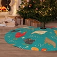 thumbnail image 6 of Sikiie Cute Hens And Rooster 30-48 inches {designName} Print Christmas Tree Skirt Snowman Xmas Tree Skirt with Edge Christmas Decorations for Holiday Party-48", 6 of 7