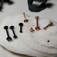 thumbnail image 3 of BodyJ4You 3PC Labret Stud Tragus Earring Set 16G Black Steel Black Crystal Helix Lip Cartilage, 3 of 6