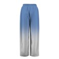 thumbnail image 5 of FUNUONY Wide Leg Pants Woman Flowy Palazzo Pants for Women High Waisted Summer Casual Gradient Trousers Fall Outfits 2025 2025 Summer Beach Culottes Casual Trousers for Vacation Light Blue L, 5 of 7