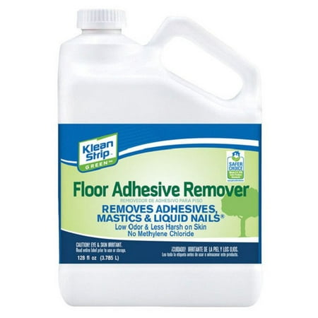 Light Tack Adhesive - Klean Strip GKGF75015 Green Floor Adhesive Remover, 1 gallon, Liquid