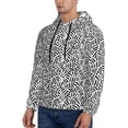 thumbnail image 3 of Lsque Weave Geometric Pattern Casual Men's Hoodie,Hooded Sweatshirt with Kangaroo Pocket,Pullover Hoodie-XX-Large, 3 of 7