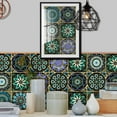 thumbnail image 4 of 12 Piece Tiles Stickers Kitchen Backsplash Decals 6x6inch Mandala Wall Stickers Vinyl Peel and Stick Bathroom Stairs Decor, 4 of 7