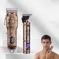 thumbnail image 2 of Professional Large Small Hair Trimmer Set LCD Display All-metal Body Adjustable Space USB Rechargeable, 2 of 7
