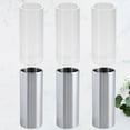 thumbnail image 5 of 6Pcs Glass Slide and Stainless Steel Slide Medium Bottleneck Slide for Guitar Bass (Transparent And Silver), 5 of 5