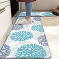 thumbnail image 1 of Juego de 2 alfombrillas de cocina acolchadas antifatiga Tubeamin, color verde azulado, 1 of 7