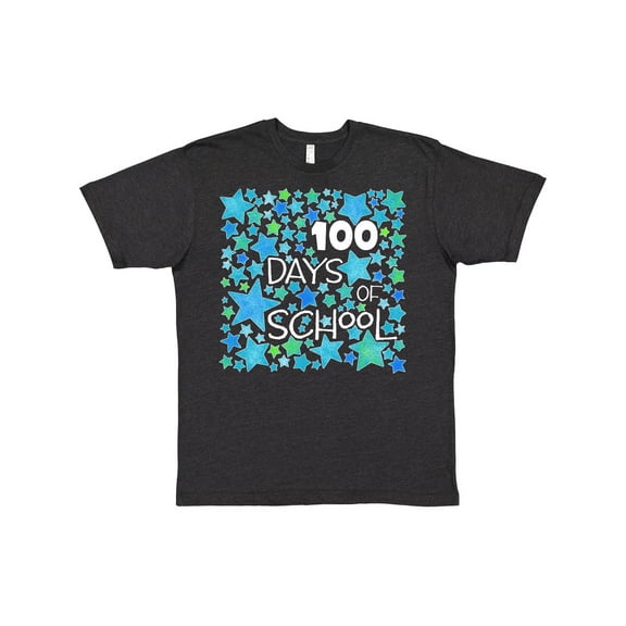 Inktastic 100 Days of School Stars in Blue T-Shirt