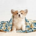 thumbnail image 4 of Disketp Vintage Blue Flowers Dog Blanket/Bed Cover for Dogs and Cats,Puppy Essentials-Large, 4 of 8