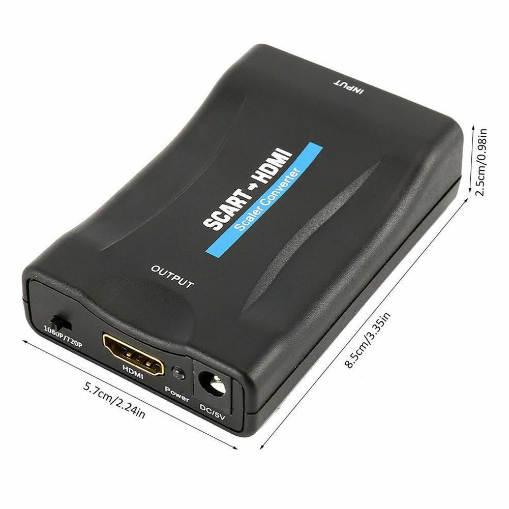 het is mooi Leia Anoi SCART To HDMI 1080P Video Audio Upscale Converter Adapter for HD TV DVD for  STB with DC Cable - Walmart.com