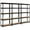Black, variant on Alden Design 3 Pack 5 Tiers Metal Storage Shelf, Black