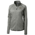 thumbnail image 2 of Women's Cutter & Buck  Heather Gray Vanderbilt Commodores Vault Mainsail Sweater-Knit Full-Zip Jacket, 2 of 3