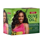 ORS Olive Oil Texlax & Stretch Semi Hair Straightening System for Textured Hair, Regular Kit
