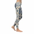thumbnail image 3 of SUNENAT Gorgeous Patchwork Moroccan Tile Stretchy Capri Leggings Skinny Yoga Pants XXL, 3 of 4