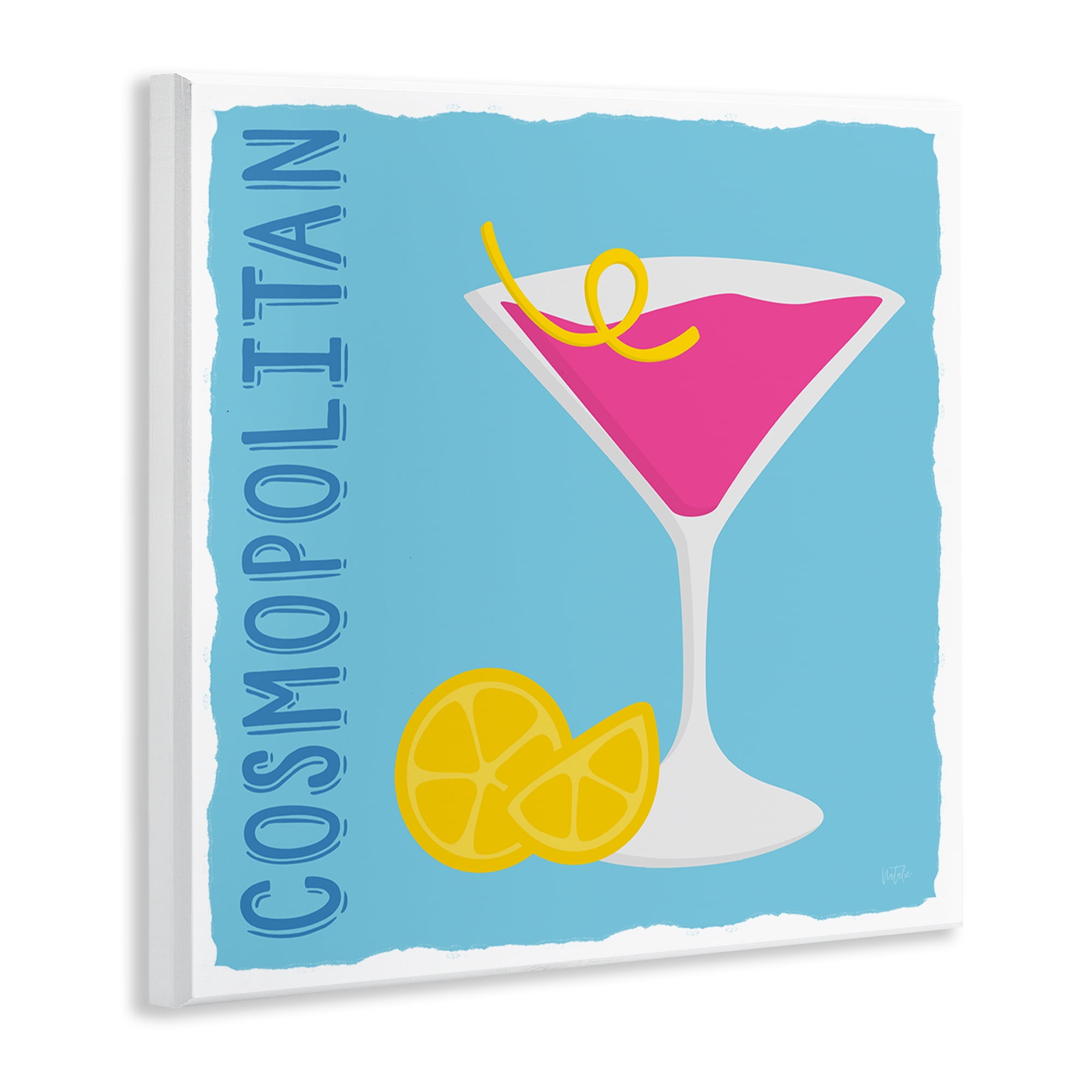 Stupell Industries Cosmopolitan Cocktail Drink Food & Beverage Painting Unframed Art Print Wall Art, 12 x 12