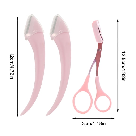 FACEGA Comb Eyebrow Scissors Beauty Scissors Eyebrow Trimming Pieces