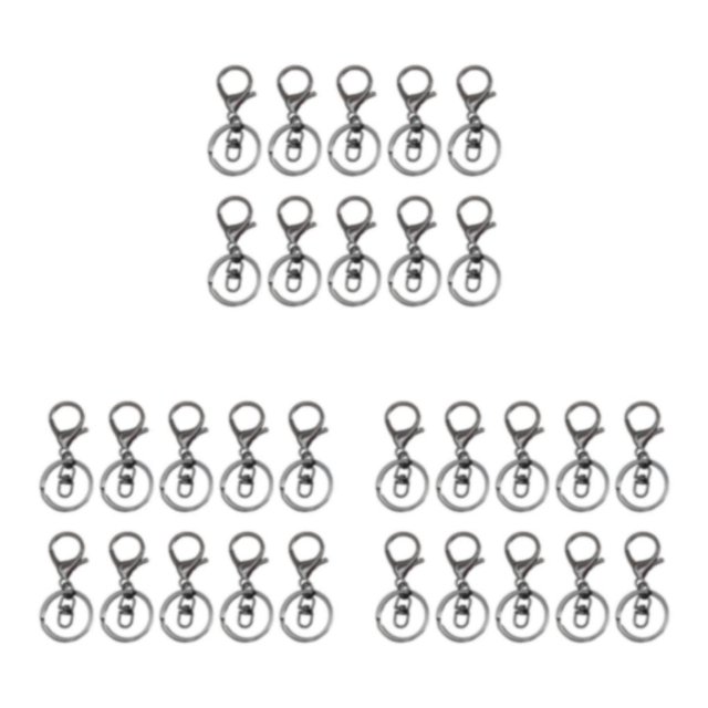 Maytalsory 10pcs Metal Carabiners Lobster Claw For Keychain - Strong And Functional Accessories For Easy Key Gun black 3Set