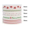 thumbnail image 2 of 5 Rolls Christmas Ribbons DIY Gift Wrapping 27 Yard Holiday Gift Box Decor, 2 of 7