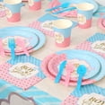 thumbnail image 5 of 16pc Gender Reveal Party Tableware Set - Vibrant Blue & Pink Plates  Cups  Napkins - Unisex Shower Decorations for Exciting Moments - Complete Table Setting, 5 of 5