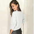 thumbnail image 6 of XIYON Sweaters for Women Lace V Neck Sweater Elegant Long Sleeve Solid Color Pullover Tops Fall Fashion Outfits, 6 of 7