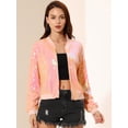 thumbnail image 4 of Disfraz de navidad Chaqueta De Bombardero De Lentejuelas Con Cremallera Y Manga Larga Recortada Con Purpurina Para Mujer Azul oscuro L, 4 of 7
