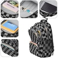 thumbnail image 4 of Gray and Black Checkered Pattern Backpack for School, Cute School Bag with Adjustable Shoulder Straps and Padded Back, 16.9"x12.6"x5.9", 4 of 5