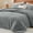 Grey, variant on Faux Fleece Comforter Set - Fluffy & Warm White Comforter Size,Ultra Soft and Cozy Winter Bedding Set,Fuzzy Thick Bed Set,1 Comforter and 1 Pillowcase