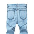 thumbnail image 4 of Men’s Ripped Skinny Fashion Biker Destroyed Slim Fit Denim Jeans Pants, 4 of 5