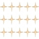 thumbnail image 1 of 15 broches de estrella de cuatro puntas, de aleación pulida, sencillos y modernos, con forma geométrica., 1 of 9