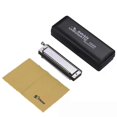 thumbnail image 5 of Swan Chromatic Harmonica 10 Holes 40 Tones Key of C Silver with Exquisite Box, 5 of 5
